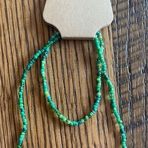 Green Beaded Necklace and Bracelet Set
